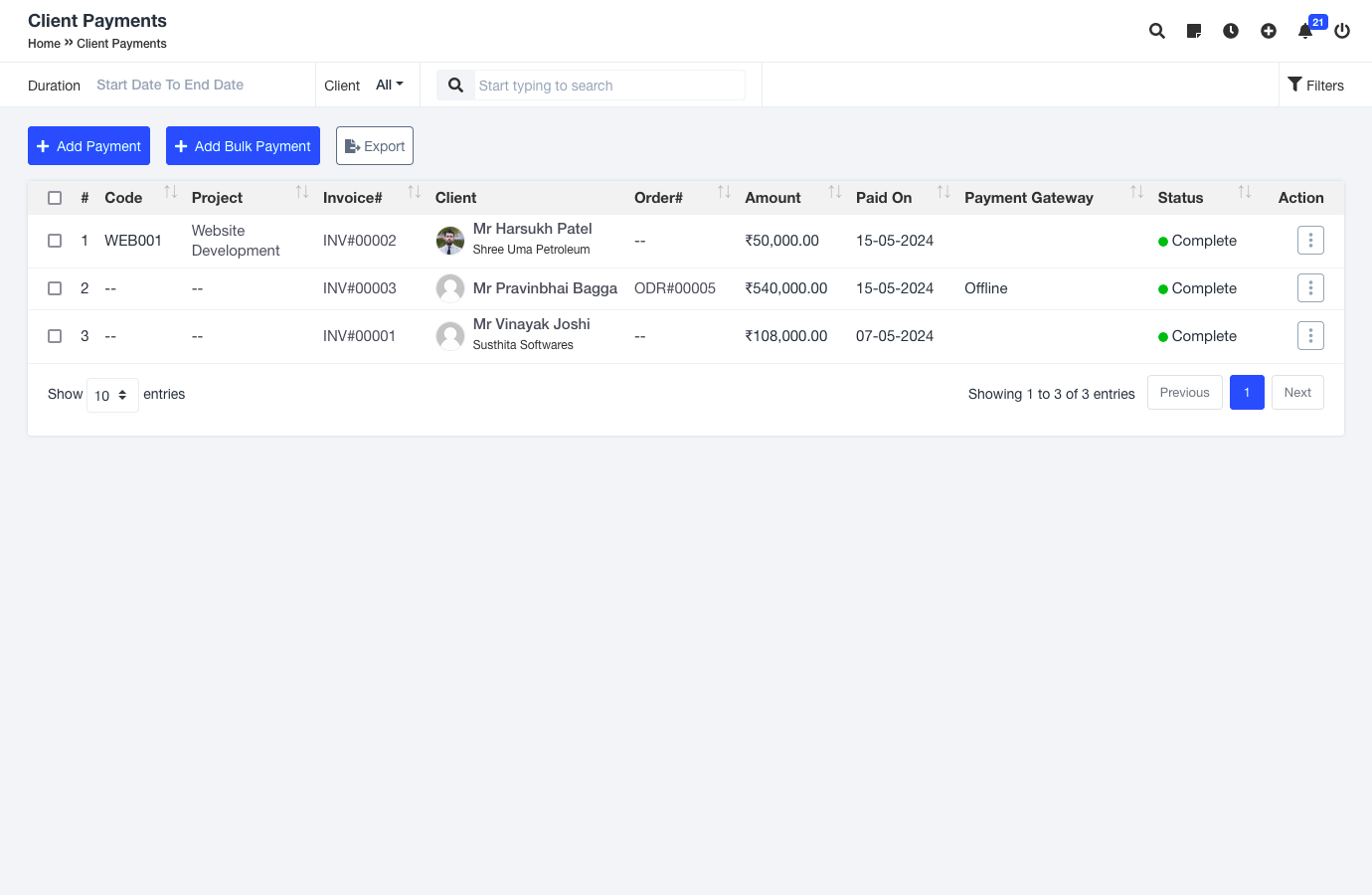 Seanergy Finance Client Payments